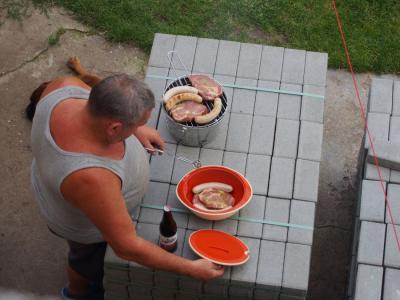 und nach den Bilder machen, wird gegrillt